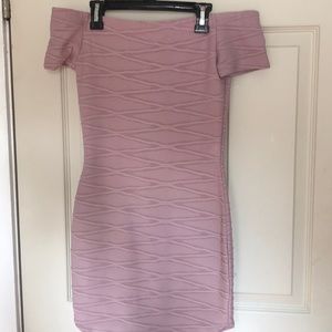Off the shoulder tight mini dress